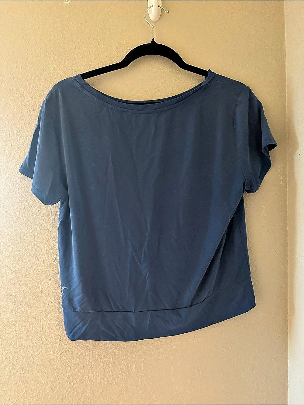 Zyia Active Swirl in the Front T Short Sleeve Top Blue Large